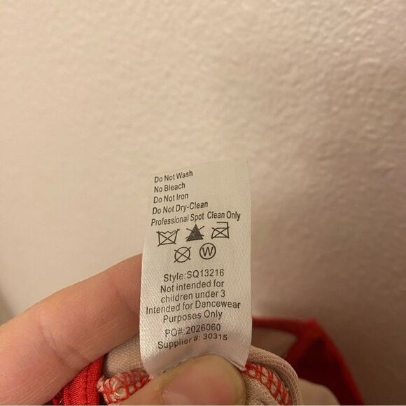 WEISSMAN Elite Dance Costume red rhinestone Heat Wave
SQ13216 Child IC 7/8 - Picture 8 of 10